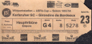 Karlsruher SC - Girondins de Bordeaux, UEFA Cup - Saison 1993/94, 3. Runde, Wildparkstadion, Haupttribüne