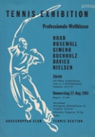 Tennis-Exhibition / Professionals-Weltklasse, GC-Tennis Sektion, 17. 8. 1961, Offz. Programm