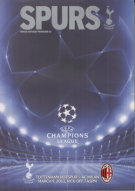 Tottenham Hotspurs - AC Milan, 9.3. 2011, UEFA CL, White Harte Lane, Official Programme