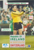 Republic of Ireland - Switzerland, 25.3. 1992, Friendly, Lansdowne Road, Dublin, Official Programme