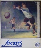 SPORTS (Ano I, Barcelona 27. Feb. 1923, Football-Cover illustration by I. Segrells)