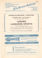 FC Lausanne-Sports - FC Lugano, 5.10. 1968, NLA Stagione 1968/69, Stade de la Pontaise, Programme officiel