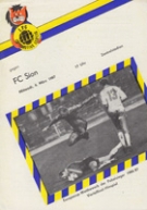 1. FC Lokomotive Leipzig - FC Sion, Cup der Pokalsieger 1986/87, Viertelfinal, Offizielles Programm