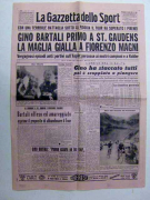 Gino Bartali Primo a St.Gaudens la Maglia Gialla a Fiorenzo Magni (La Gazzetta dello Sport, Nr. 176, 28.7. 1950)