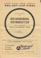 XXII. Ost-Cup-Final, AFC Aussersihl - ASC Nordstern, 12. Mai 1963, Stadion Utogrund, Offziel. Programm