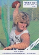 Ilke Wyludda - Olympiasiegerin im Diskuswerfen Atalanta 1996 (Askina Tape Autogrammkarte mit Orig. Signatur)