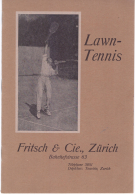 Lawn Tennis (Fritsch & Cie., Zürich, Bahnhofstr. 63, Warenkatalog zu Tennis Ausrüstung ca. 1920)