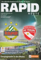 Rapid Wien - FC Thun, 28.11. 2013, EL-Group stage, Ernst Happel-Stadion, Offizielles Programm