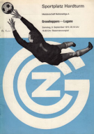 Grasshoppers Zürich - FC Lugano, NLA, 9. Sept. 1972, Sportplatz Hardturm, Offizielles Programm