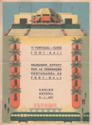 Menu-card du Banquet officiel pour le VIeme Portugal - Suisse, 6. 1. 1947 aux Casino Estoril