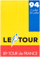 Le Tour - 81e Tour de France 2 Juillet - 24 Juillet 1994 (Official Roadbook)