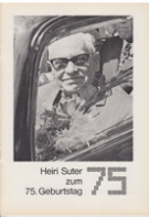 Heiri Suter zum 75. Geburtstag - Ein gedrängter Rückblick auf seine glänzende Karriere