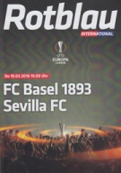 FC Basel - FC Sevilla, 10.3. 2016, UEFA Europa League, St. Jakob Park, Offizielles Programm