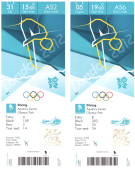 Olympic Games London 2012 - Ticket Diving, Aquatics Centre Olympic Park, 31.7. + 5.8. 2012