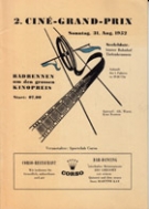 2. Ciné-Grand-Prix Sonntag 31.8. 1952 - Radrennen um den grossen Kinopreis Zuerich, Offizielles Programm