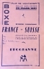 Boxe - Rencontre Internationale France - Suisse, 25 mars 1961,  Montargis, Programme officiel (17 autographes)