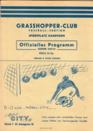 Lot/Konvolut von 7 Matchprogramme: Grasshopper Club Zürich vs Lausanne-Sports 1951 bis 1973