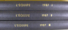 L’Equipe 1987 - Quotidien du Sport et de l’Automobile (30. 5. 1987 - 31. 12. 1987 relié en 3 volumes)