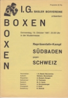 Südbaden - Schweiz, 19.10. 1967, Mustermesse Basel, Offizielles Programm