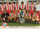 Fussballmannschaft FC Bayer München e.V. (Postkarte ca. 1974)