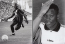 2 Photographien Shabani Nonda - FC Zürich (Juli 1996 + Juli 1997)