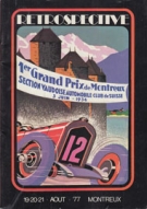 1er Grand Prix de Montreux 3. Juin 1934 - 19. - 21. 1977, Programme avec Retrospective