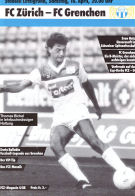 FC Zürich - FC Grenchen, 16.4. 1988, NLA, Stadion Letzigrund, Offizielles Programm