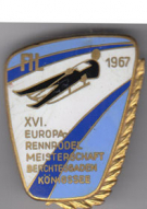 XVI. Europa-Rennrodel Meisterschaft Berchtesgarden Königsee 1967
