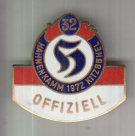 32. Hahnenkamm 1972 Kitzbühel (Offiziell) - Emailiertes Abzeichen mit dem Walde H, das offizielle Symbol