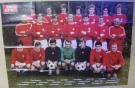 Riesenposter; Unser Nationalteam vor dem Schlagerspiel Schweiz - England in Basel (1971)