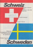 Schweiz - Schweden, 2.5. 1984, Friendly, Stadion Wankdorf Bern, Offizielles Programm