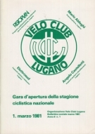 Gara d’ apertura della stagione ciclistica nazionale 1. marzo 1981, Programma ufficiale