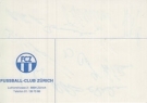 Fussball-Club Zürich Saison 1976/77 (Offizielle Briefkarte mit 11 Spielersignaturen der 1. Mannschaft)