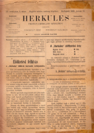 „Herkules“ - Testgyakorlati Közlöny (1886 januar 10., III. évfolyam, No. 1 - 52, 13 No. missing or uncomplete)