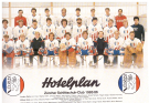 Zürcher Schlittschuh-Club 1985/86 (Teampostkarte gelaufen mit Text, Briefmarke und gestempelt)
