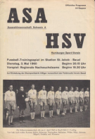 Auswahlmannschaft Schweiz A - Hampburger Sport-Verein, 3. Mai 1960, St. Jakob, Offz. Programm