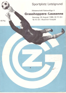 Grasshoppers Zürich - FC Lausanne-Sport, 24.8. 1968, Stadion Letzigrund, Offizielles Matchprogramm