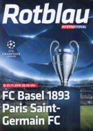 FC Basel 1893 - Paris Saint-Germain FC, 1.11. 2016, CL Group stage, Stadion St.Jakob Basel, Offiz. Programm