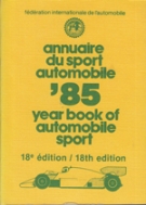 FIA - Automobilsport Jahrbuch 1985