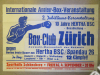 Box-Club Zürich gegen Hertha BSC / Spandau 26, 4.9. 1958, Sporthalle Schöneberg (Original Plakat)