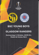 BSC Young Boys - Glasgow Rangers FC, 3. 10. UEFA Europa League, Stade de Suisse Bern, Official Programme