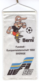 Berni - Fussball-Europameisterschaft UEFA 1992 SVERIGE (Offizieller DFB Wimpel)