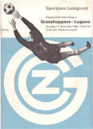 Grasshoppers Zürich - FC Lugano, 17.11. 1968, NLA Saison 68/69, Stadion Hardturm, Offizielles Programm