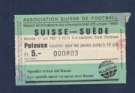 Suisse - Suede, 17. Jun. 1987, EURO Qualf., Stade Olympique Lausanne (Official Ticket, Pelouse)