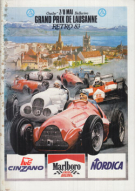 Ouchy 7/8 Mai 1983 Bellerive - Grand Prix de Lausanne Retro 83 - Programme officiel avec carte postale 