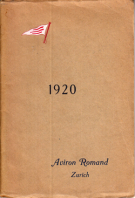 Annuaire de l’Aviron Romand, Zürich 1920