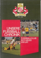 20 Jahre Fussballclub Rot-Weiss Erfurt 1966 - 1986 / Unsere Fussballchronik