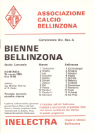 AC Bellinzona - FC Bienne, 16.3. 1969, NLA, Stagione 68/69, Stadio Comunale, Programma ufficiale