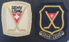 SEHV/LSHG (2 Schiedsrichter Stoffbadges des Schweiz. Eishockey Verband ca. 1952)