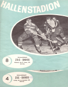ZSC - Davos, 29. Jan. + 26. Dez. 1958. Meisterschaftsspiel, Hallenstadiion Zürich, 2 Offizielle Programm